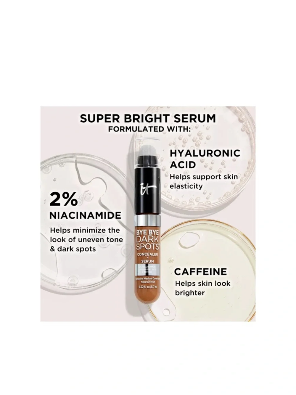 IT Cosmetics Bye Bye Dark Spots Concealer & Serum - Tan Cool 40
